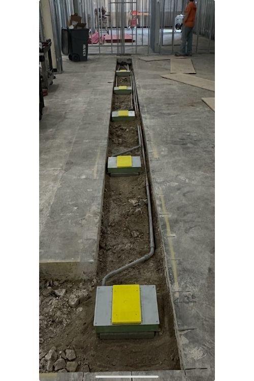 industrial floor outlet installation- CDI Electric